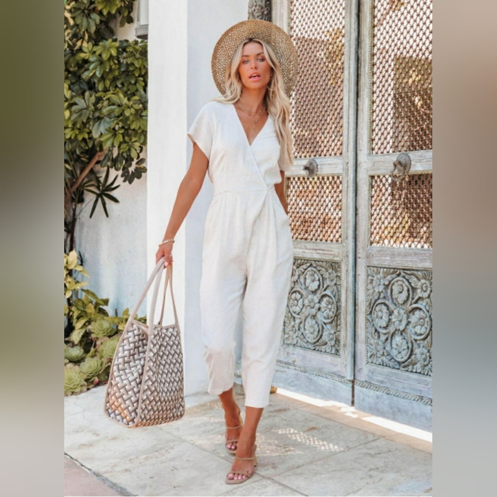 Vici Cream Jumpsuit